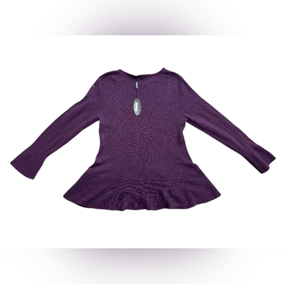 Claudia Nichole NWT Sweater Purple 90% Superwash Merino Wool 10% Cashmere Large - Picture 6 of 10